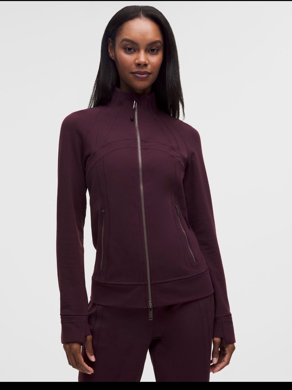 Lululemon Define Jacket Luon zip up burgundy plum size 6